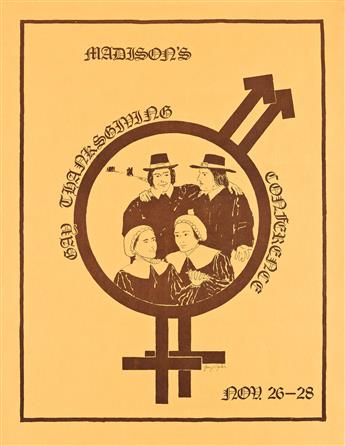 Lesbian Pride & Womens Political Action. Two Posters & Three Large Outsider Artist Prints.